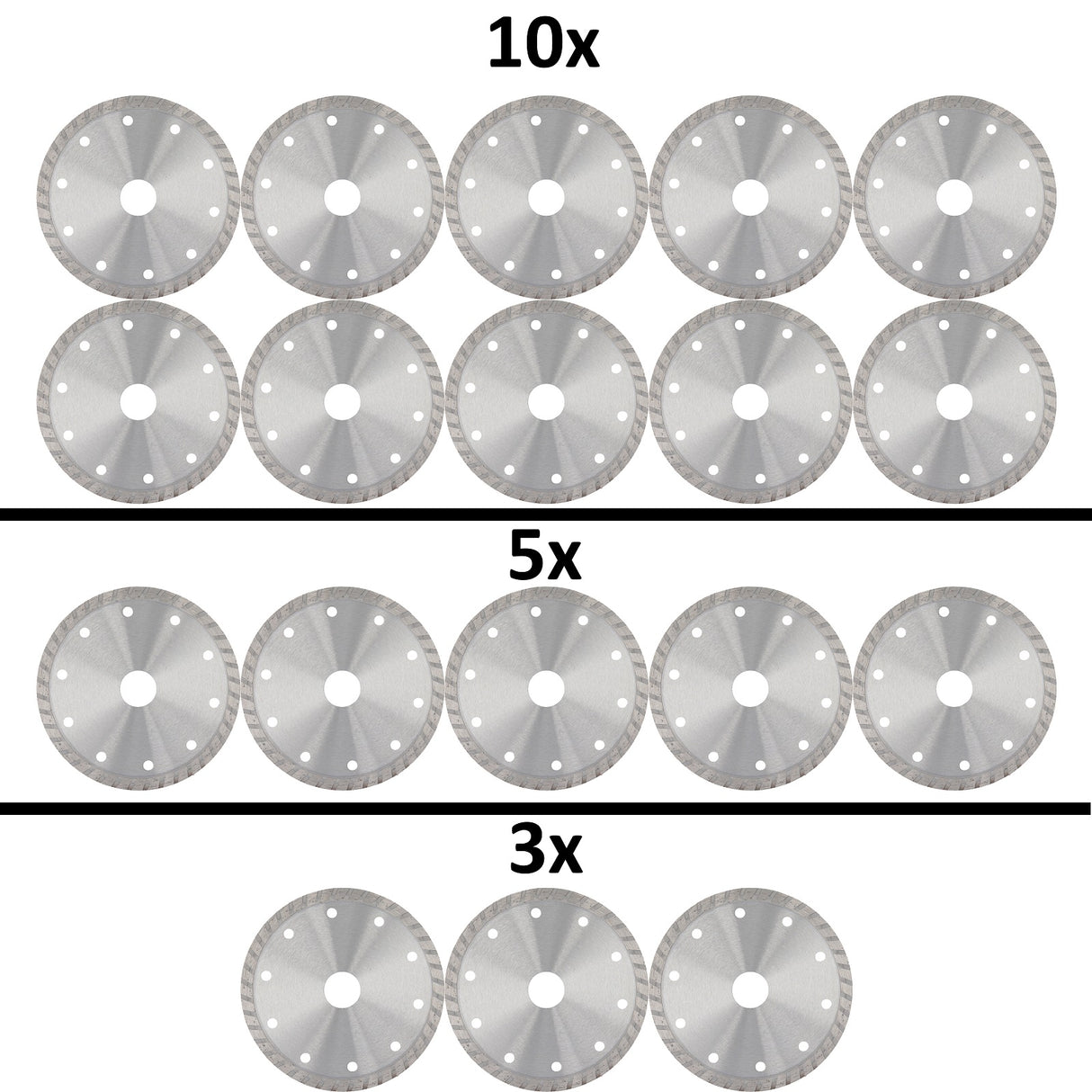 Diamanttrennscheibe Diamantscheibe für Winkelschleifer Durchmesser 125 mm - Universal - Turbo