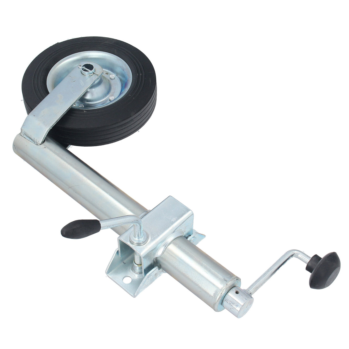 Adjustable height trailer jockey wheel, allowing for a perfect fit with any trailer or caravan.