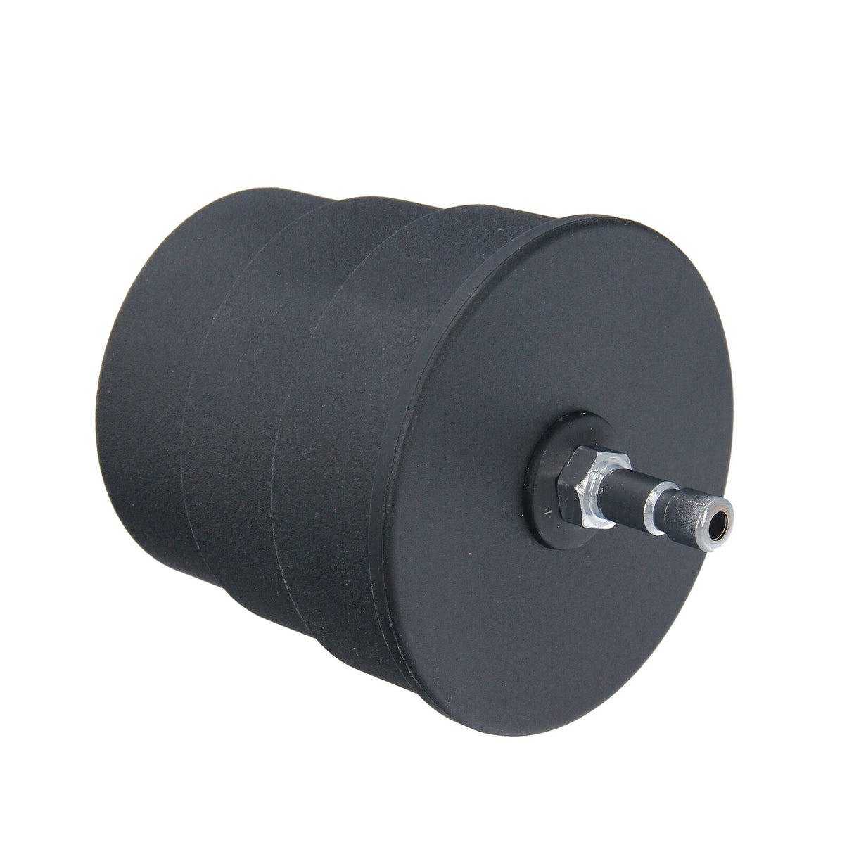 Close-up of the stepped sizes on the turbo boost leak tester adapter: 65mm, 70mm, and 75mm for larger hoses.