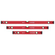 A complete set of 3 GEPCO professional aluminum spirit levels, perfect for accurate measurements in any project