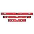 GEPCO 3-piece spirit level set including 40cm, 60cm, and 80cm levels.