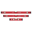 This 3-piece set of GEPCO professional aluminum spirit levels is a must-have for any DIY enthusiast or professional tradesperson. The set includes 30cm, 60cm, and 80cm levels, providing a versatile range for various applications.