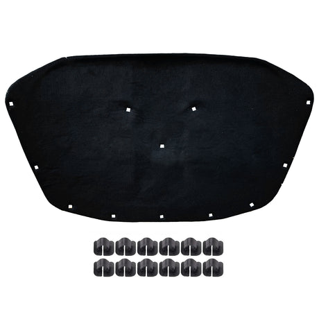 GEPCO engine hood insulation mat for Skoda Octavia II with pre-drilled mounting holes, top view