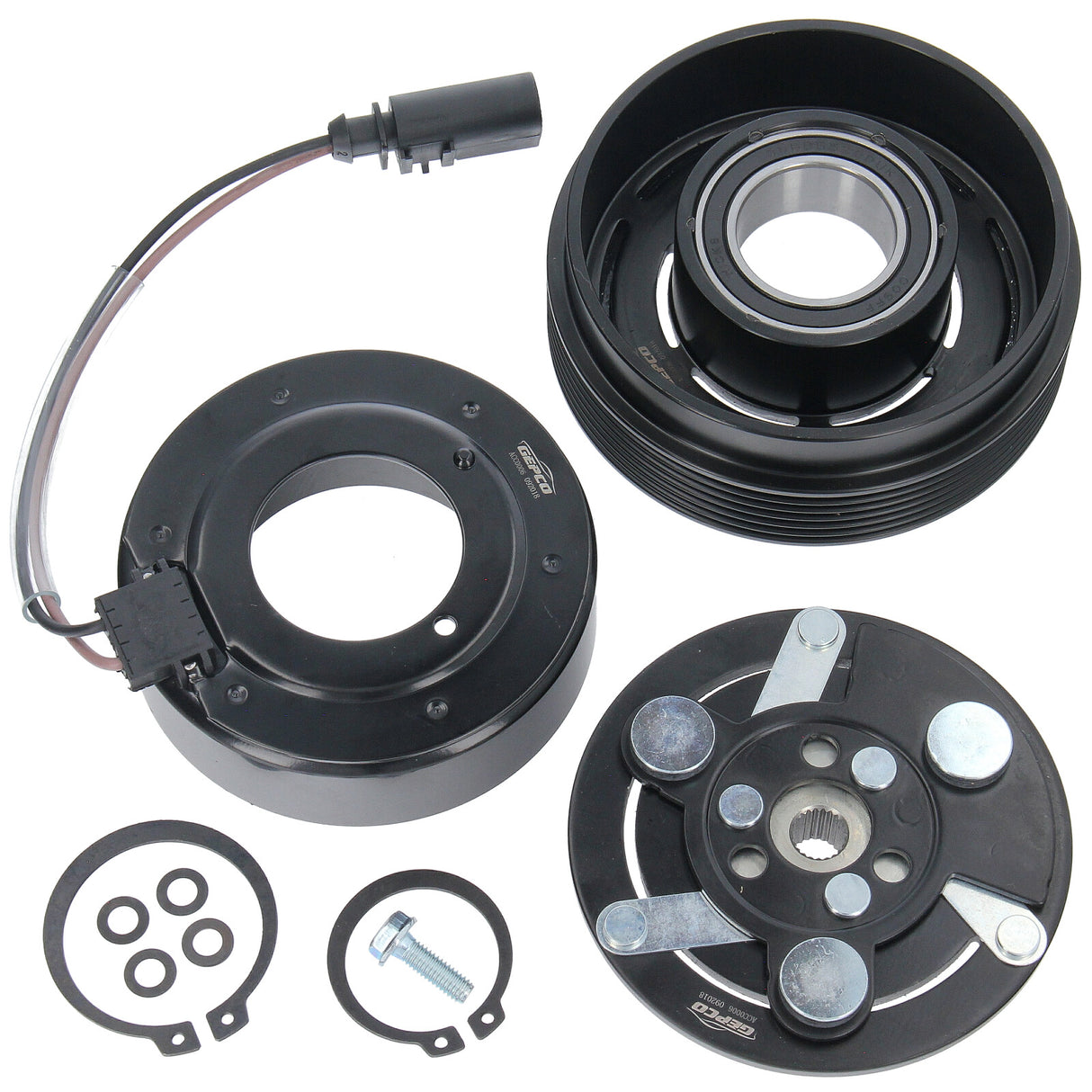 GEPCO Klimakompressor Magnetkupplung Riemenscheibe Magnetspule Audi Ford Seat Skoda VW