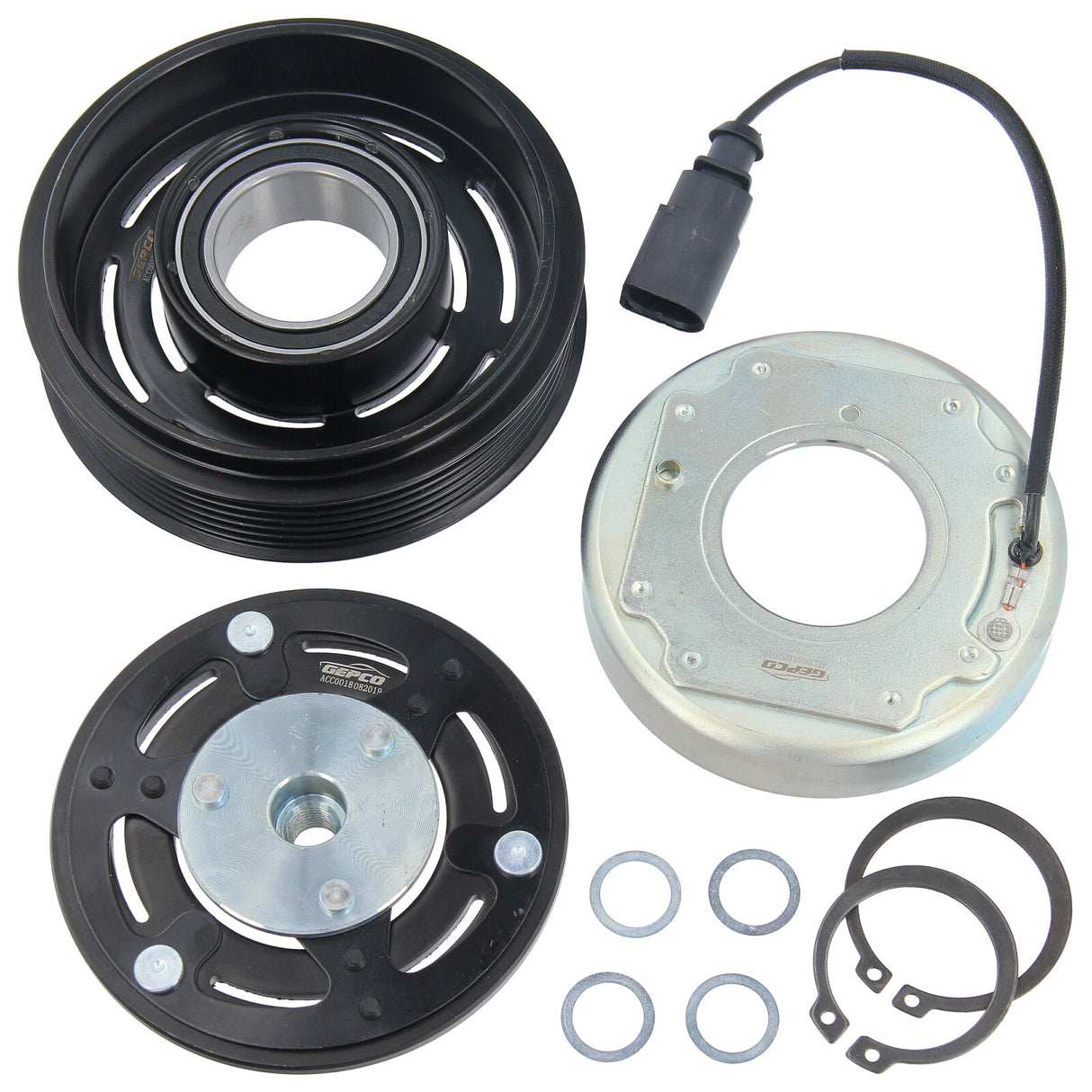 Klimakompressor Magnetkupplung Riemenscheibe Magnetspule Audi A4 B8 A5 Q5 8R 2.0