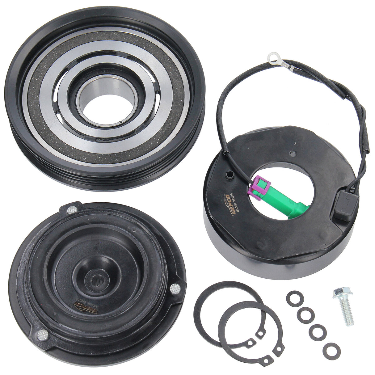 GEPCO Klimakompressor Magnetkupplung Riemenscheibe Magnetspule Audi A4 Skoda VW Passat