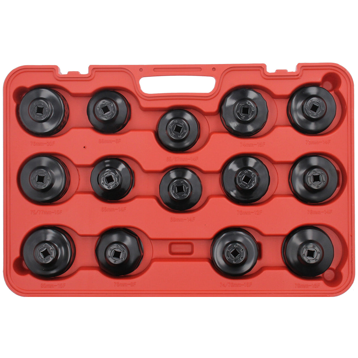 KofferSet Ölfilter Ölfilterschlüssel Werkzeug Set Ölfilterkappen 31 TLG NEU