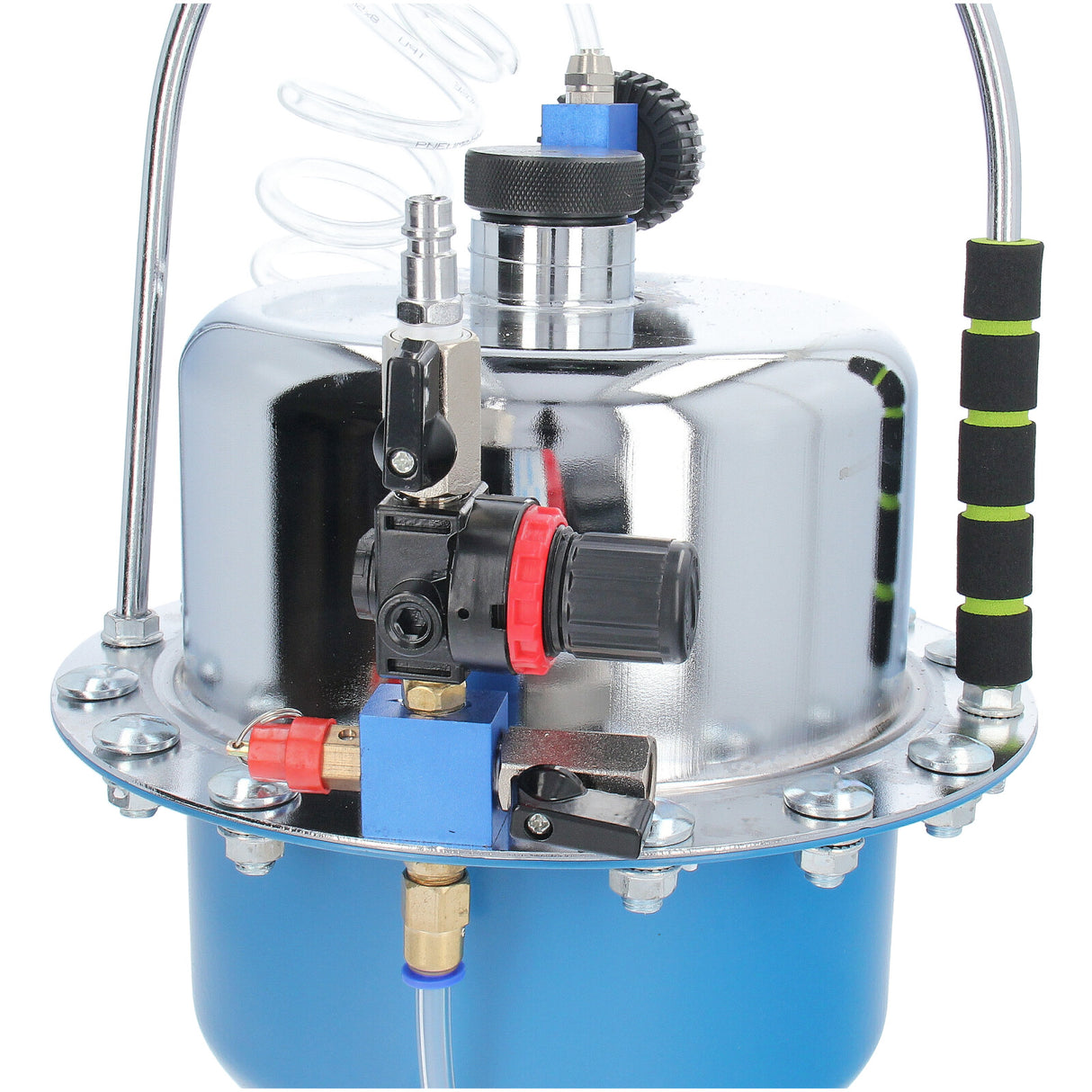 PROFI Druckluft-Bremsenentlüfter+Adapter-Satz Bremsen-Entlüftungsgerät Werkzeug