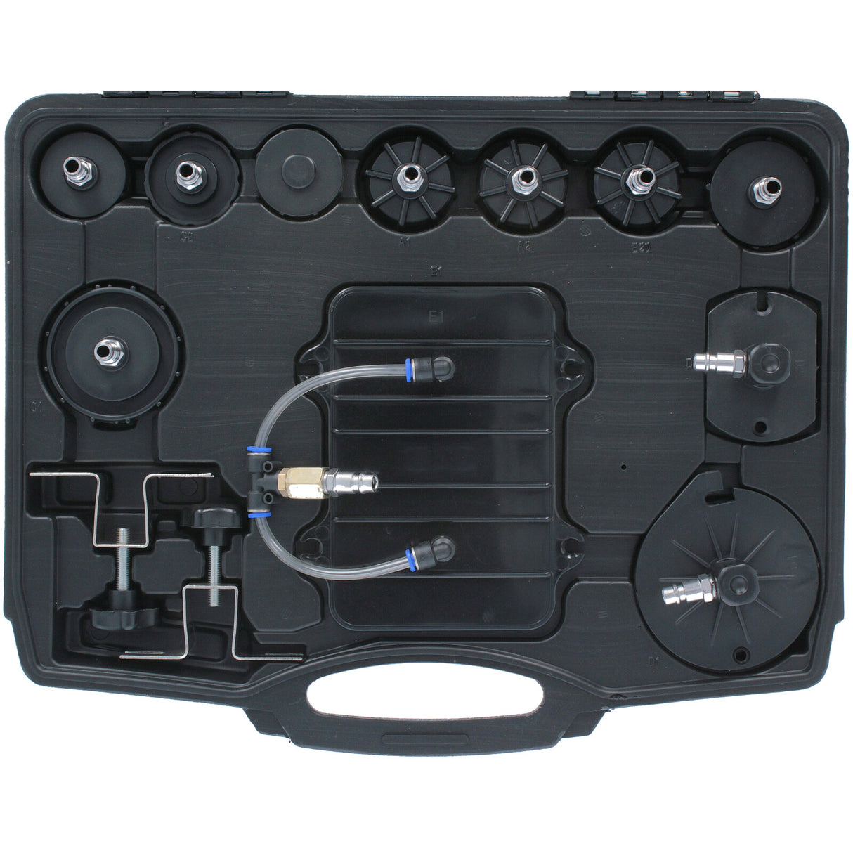 PROFI Druckluft-Bremsenentlüfter+Adapter-Satz Bremsen-Entlüftungsgerät Werkzeug