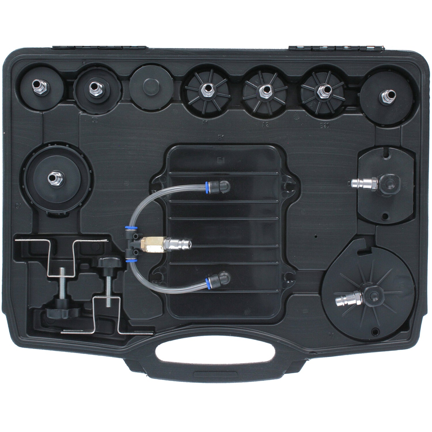 PROFI Druckluft-Bremsenentlüfter+Adapter-Satz Bremsen-Entlüftungsgerät Werkzeug