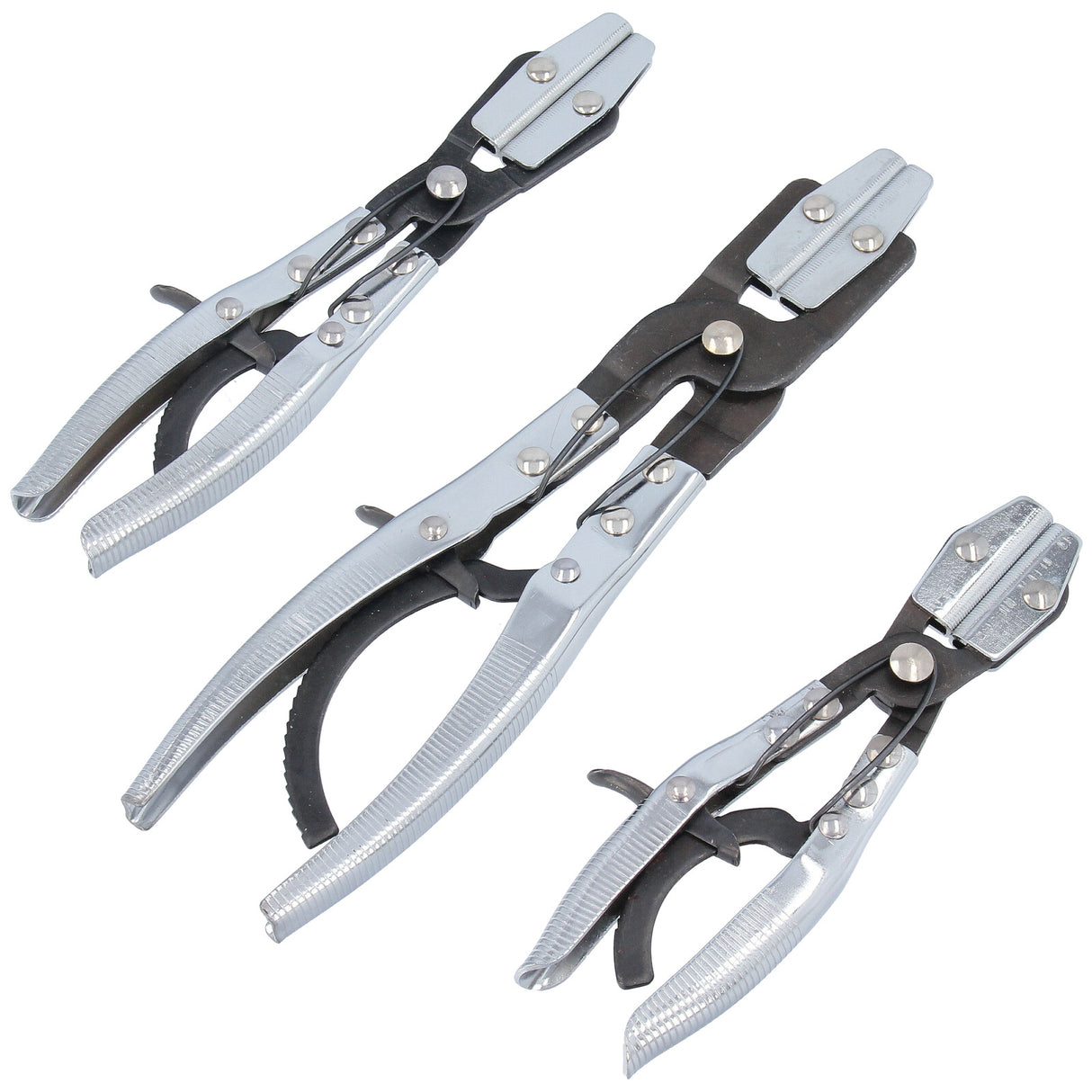3 x Schlauch-Klemmzangen Satz aus METALL Abklemmzange Schlauchklemmen-Zange Set