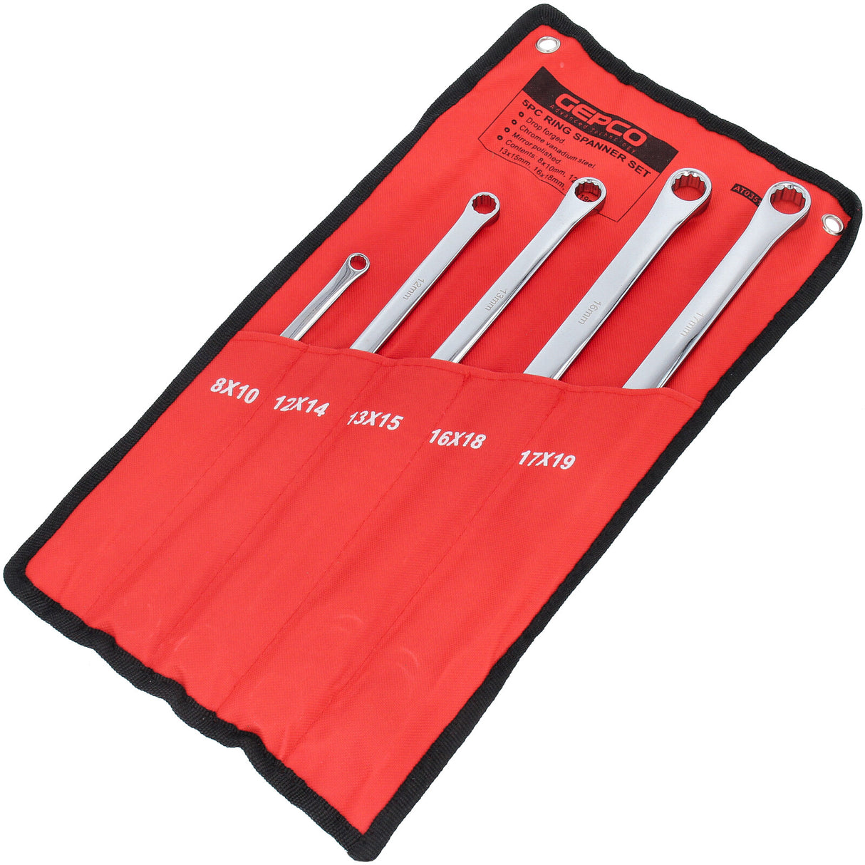 Doppel Ringschlüssel Satz 5-tlg. Vielzahn Schlüssel 8x10 12x14 13x15 16x18 17x19