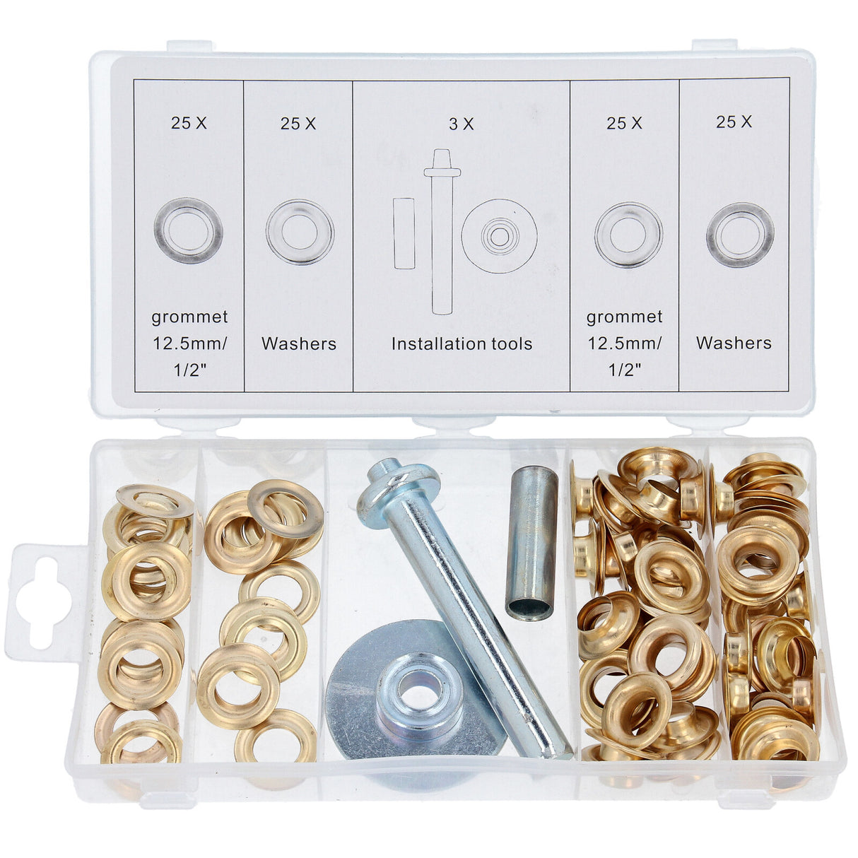 Neu Ösen-Installations-Set, 103-tlg. SATZ Lochverstärung Ösenset Planenösen Set Sortiment Rundösen Schlagösen