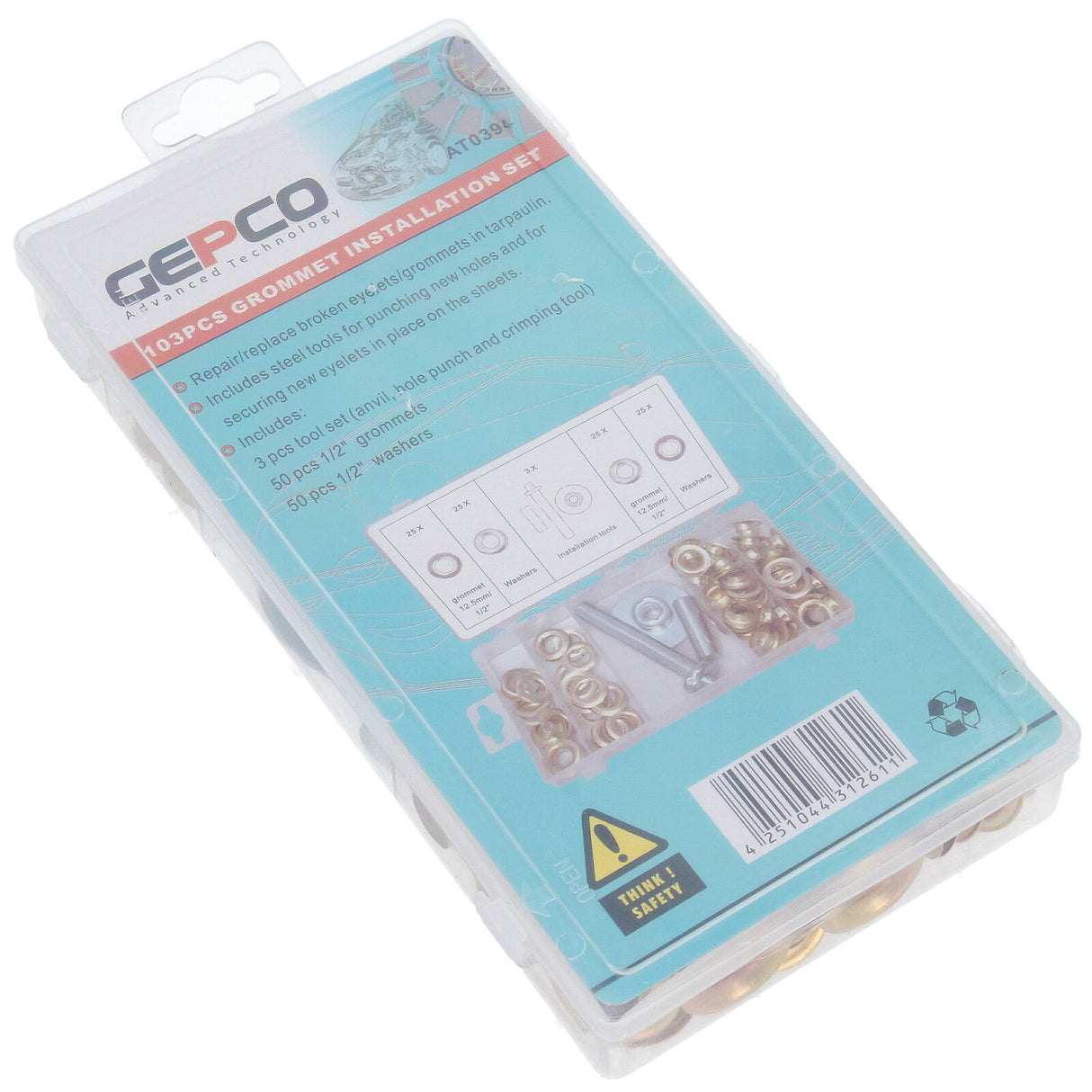 Neu Ösen-Installations-Set, 103-tlg. SATZ Lochverstärung Ösenset Planenösen Set Sortiment Rundösen Schlagösen