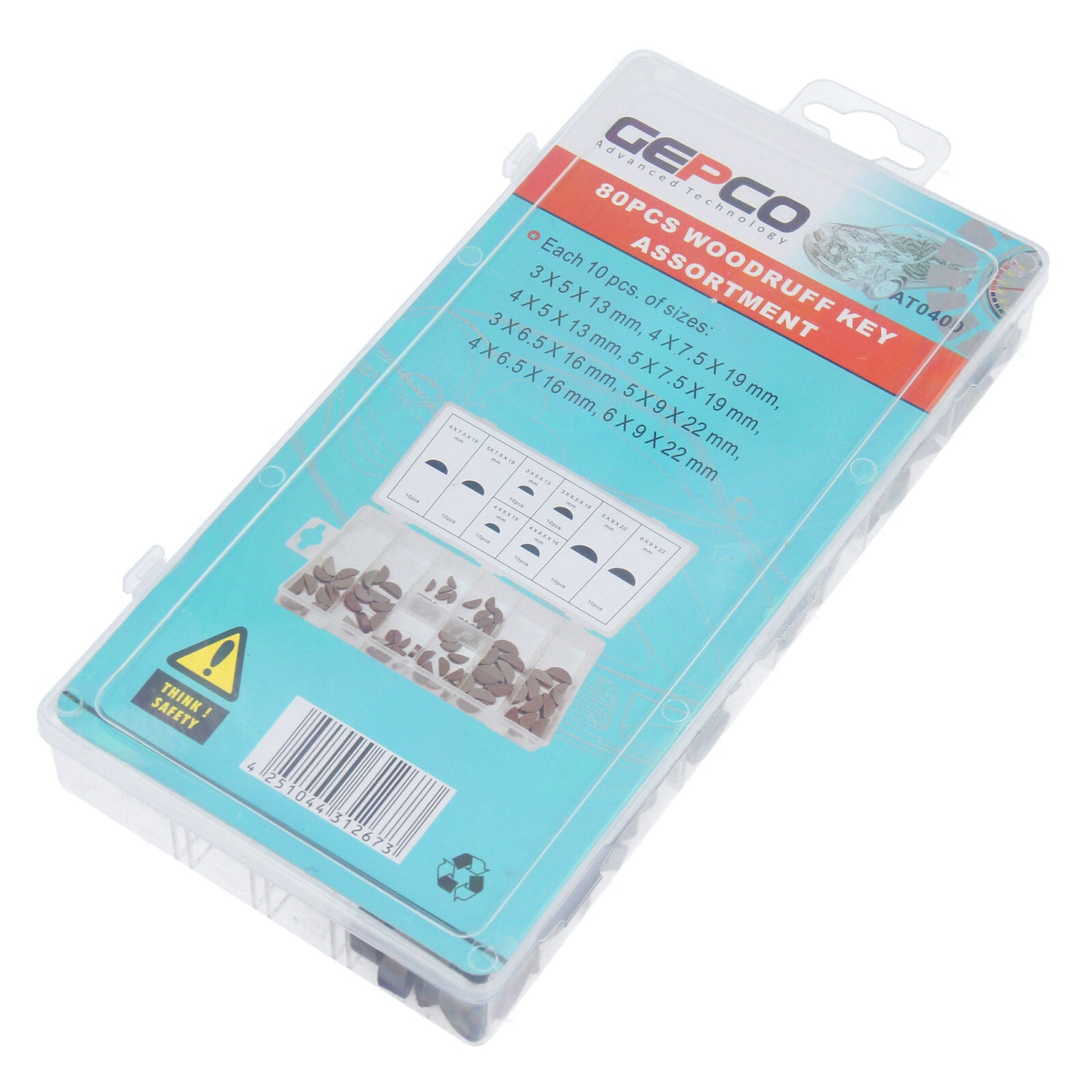 80 tlg. Federkeile-Sortiment Set Scheibenfedern Feder Keile 3-6 mm Passfedern Sicherungskeile