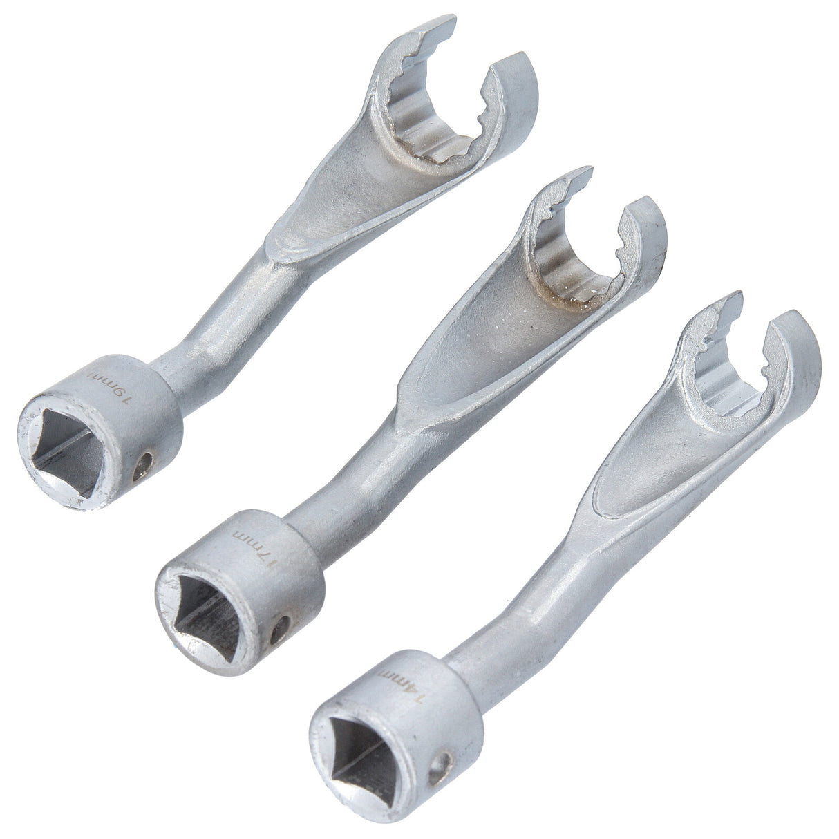 Leitungsschlüssel-Satz, offen, 12,5 (1/2), 14-17-19 mm - Diesel Einspritzleitung
