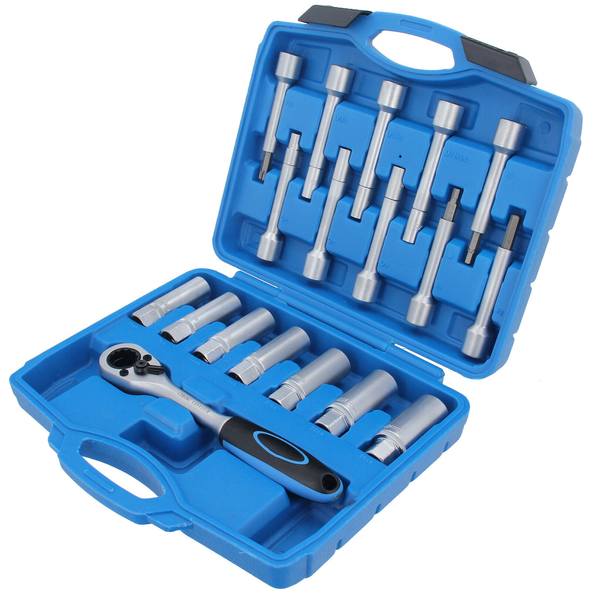 GEPCO Spezial Werkzeug Stoßdämpfer Domlager Ovalzapfen Steckschlüssel Satz Federbein