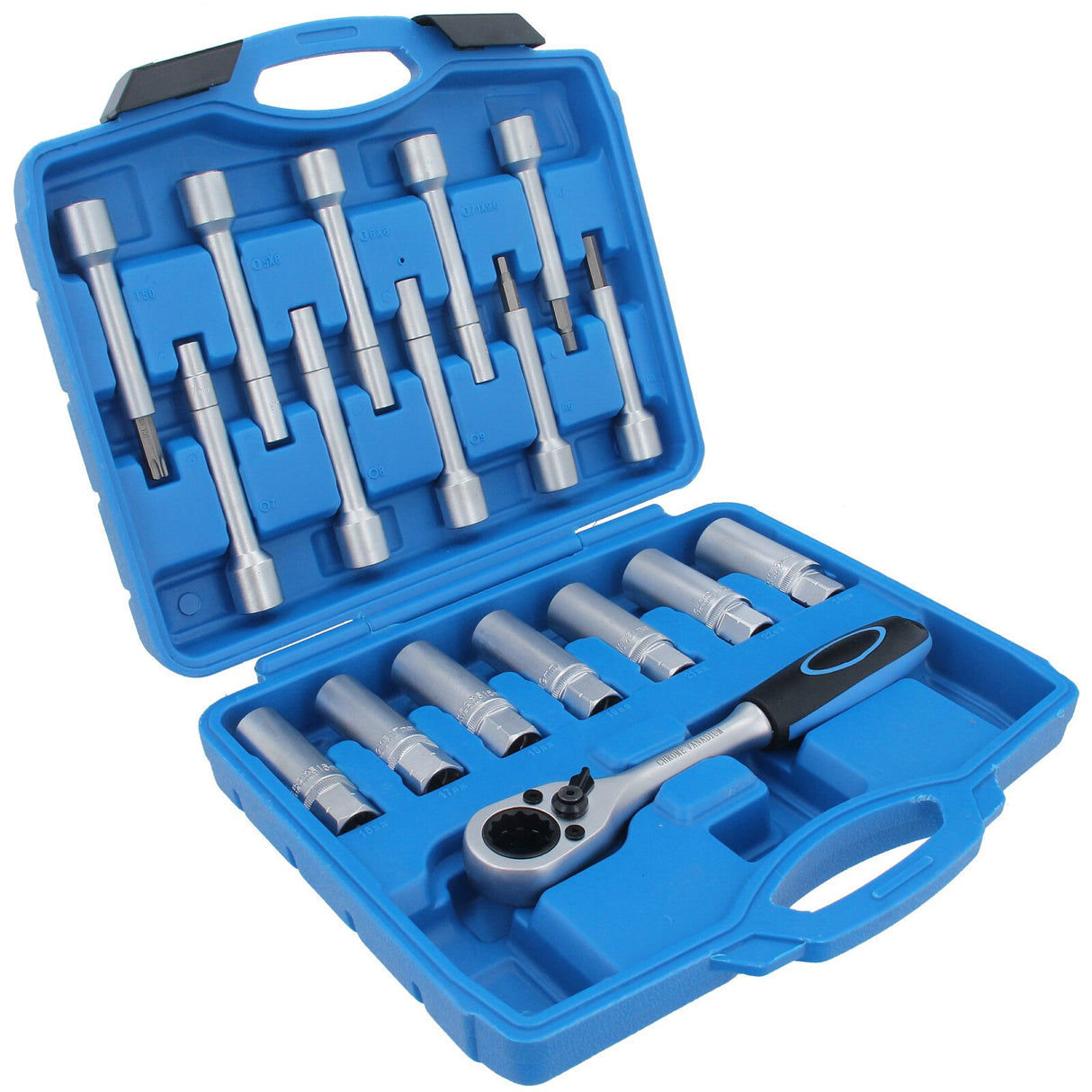 GEPCO Spezial Werkzeug Stoßdämpfer Domlager Ovalzapfen Steckschlüssel Satz Federbein