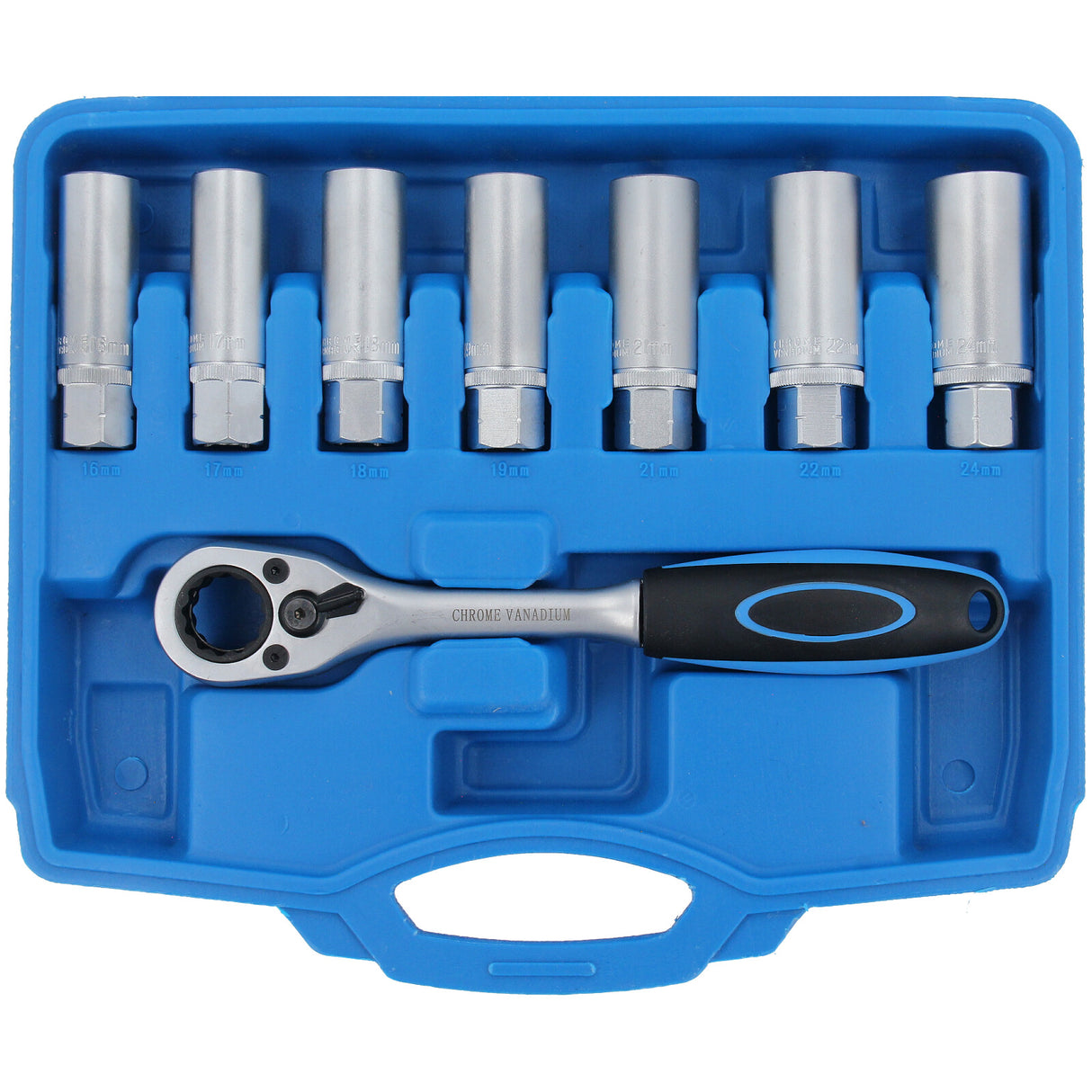 GEPCO Spezial Werkzeug Stoßdämpfer Domlager Ovalzapfen Steckschlüssel Satz Federbein