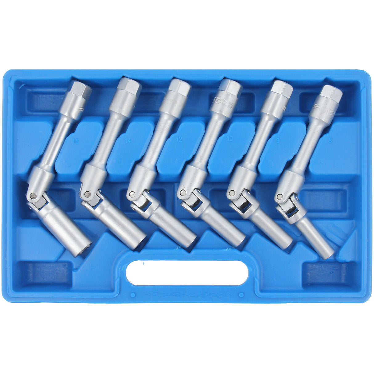 Werkstatt Glühkerzen Nuss Werkzeug Gelenk Einsätze 8-9-10-12-14-16 mm 6-tlg