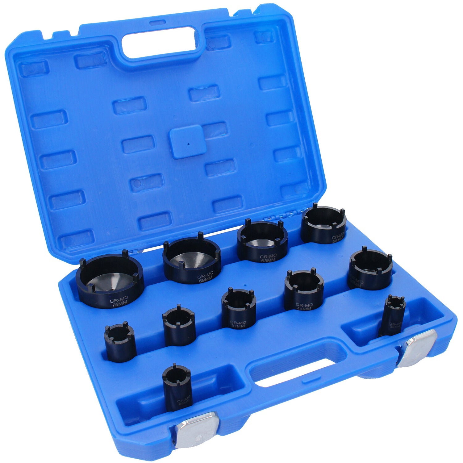 11-tlg. Spezial Einsatz Set Lösen Nutmuttern 22 - 75 mm Schlüssel Werkzeug 1/2"