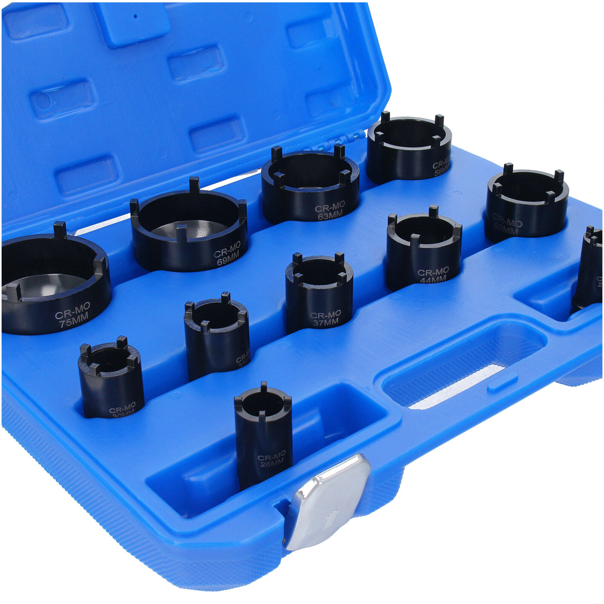 11-tlg. Spezial Einsatz Set Lösen Nutmuttern 22 - 75 mm Schlüssel Werkzeug 1/2"