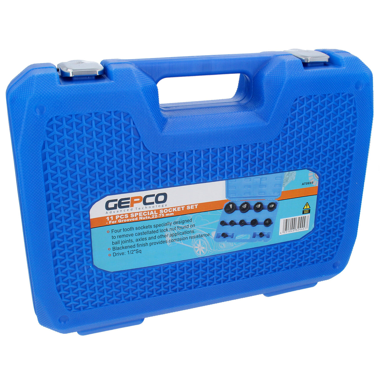 11-tlg. Spezial Einsatz Set Lösen Nutmuttern 22 - 75 mm Schlüssel Werkzeug 1/2"