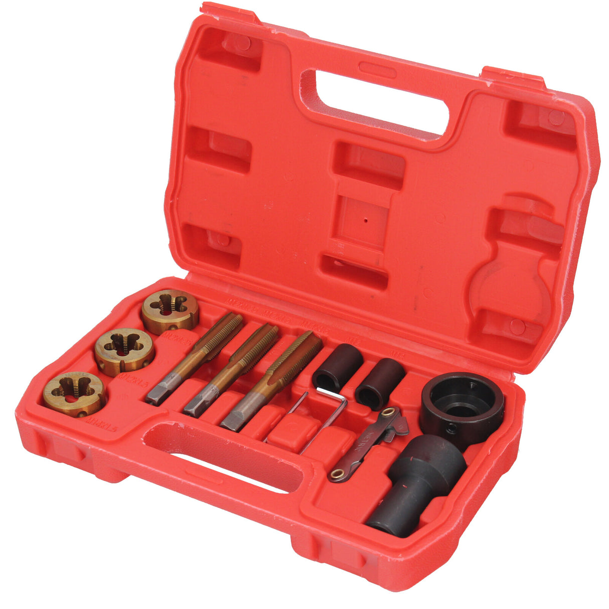 Gewindebohrer Schneideisen Reparatur Satz für Radmuttern und Bolzen 12-tlg