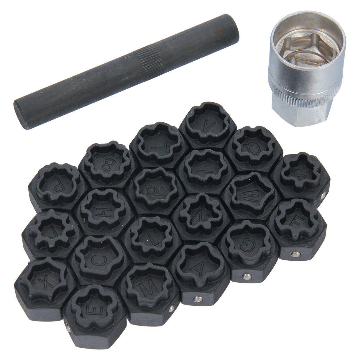 22tlg Automotive Felgenschloss Radschrauben Radbolzen Knacker Werkzeug für Audi