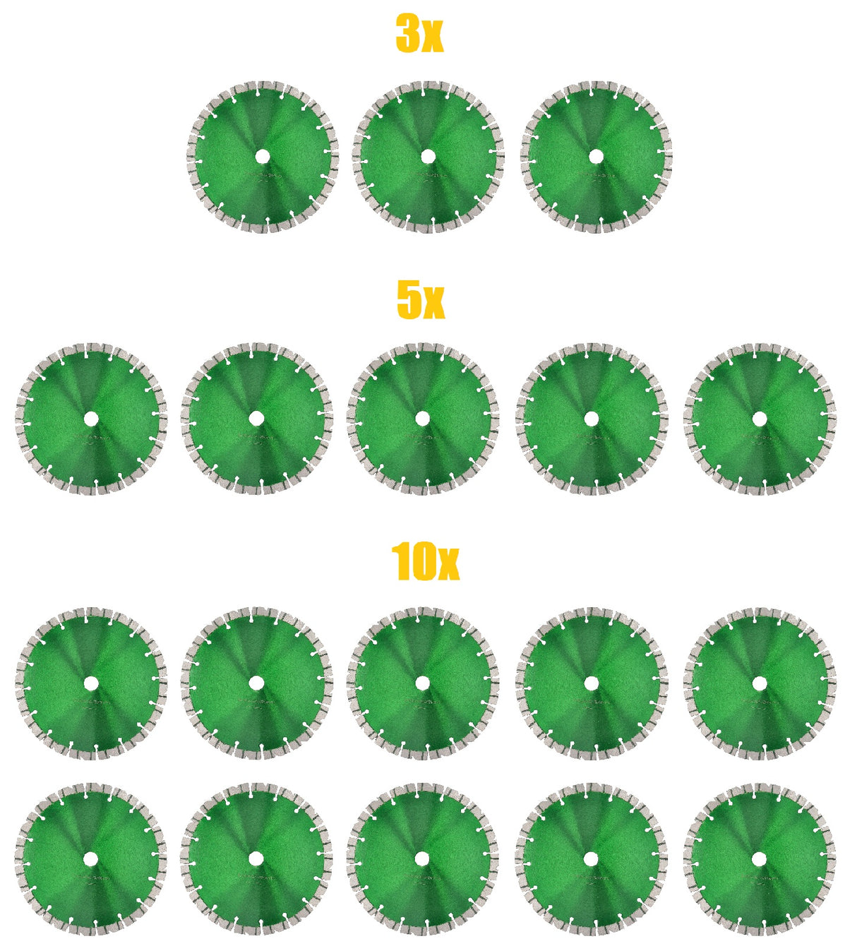 Diamant-Trennscheibe 230mm Granit Stahlbeton Naturstein Diamantscheibe 3/5/10x