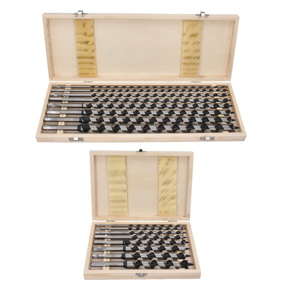 8-tlg Set Schlangenbohrer Holzbohrer Spiralbohrer Balkenbohrer Bohrer 23 / 46 cm