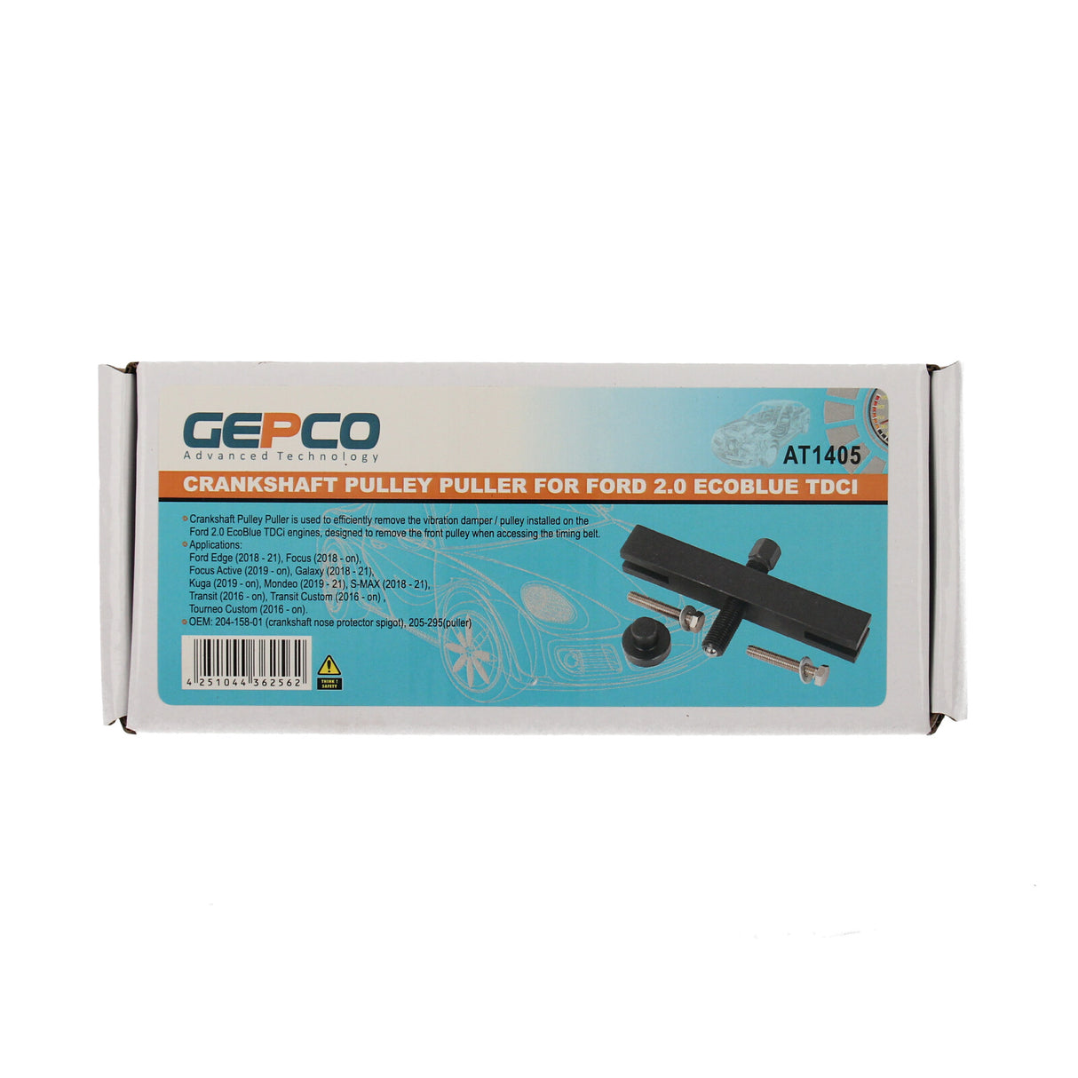 GEPCO Abzieher für Riemenscheibe des Schwingungsdämpfers für Ford 2.0 Ecoblue TDCi