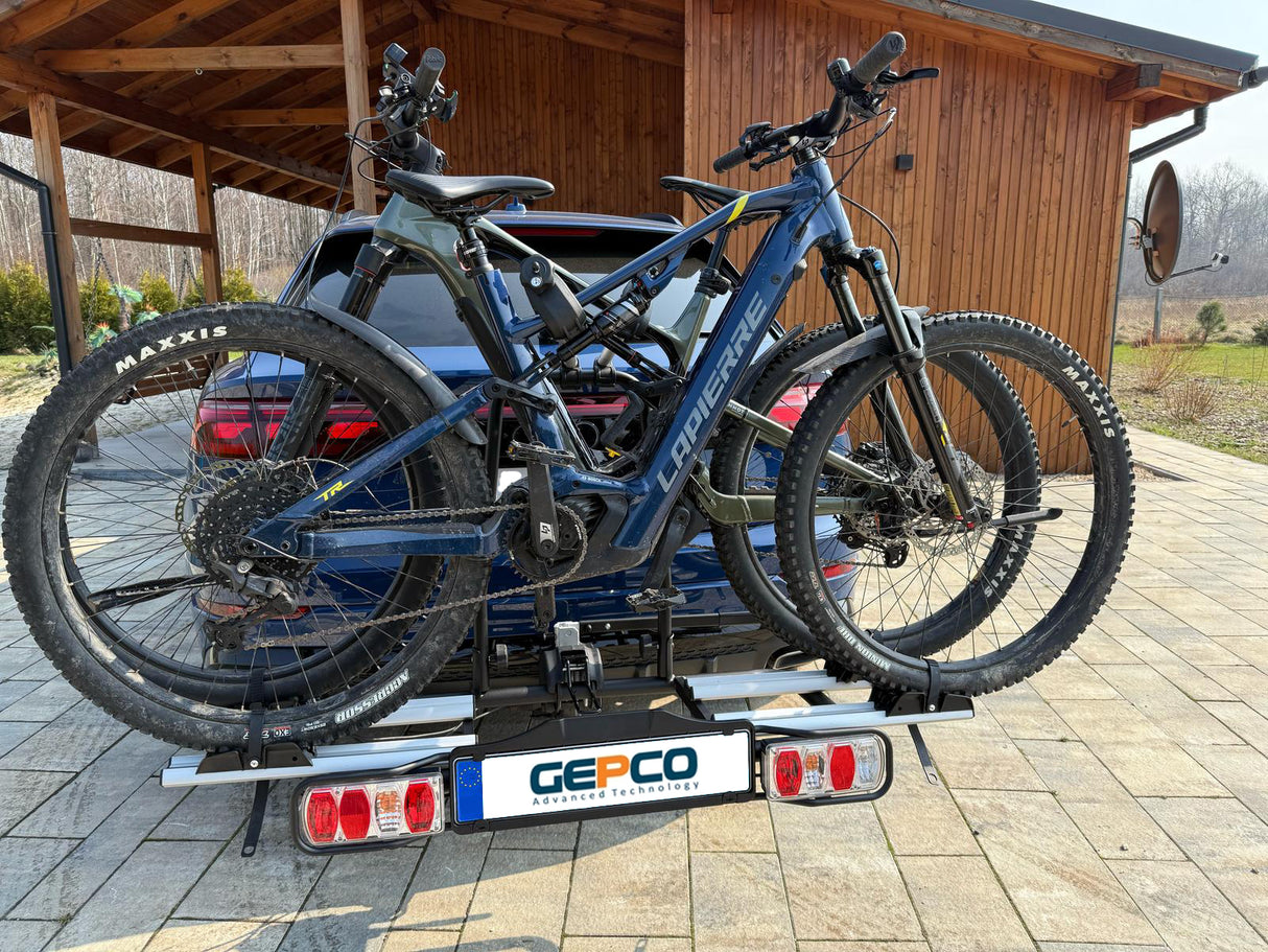 GEPCO Fahrradträger für 2 Fahrräder E-Bikes Heckträger Anhängerkupplung 60 kg