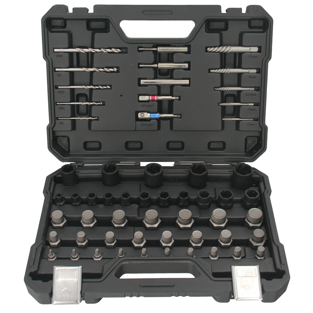 56-tlg. Ausdreher Schraubenausdreher Mutter Entferner Bolzenausdreher Werkzeug
