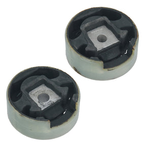 2-piece rear engine mount set for Audi, Seat, Skoda, and VW. Product overview showing both upper and lower mounts.