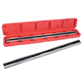 Detailed close-up of the measurement scale on a 605mm precision straight edge. Highlighting the fine markings and precision engineering for accurate readings. Showcasing the quality and craftsmanship of this automotive measurement tool. Ideal for online parts catalogs and product detail pages.