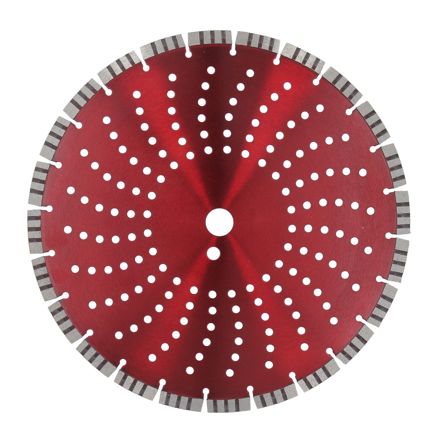 Close-up of the GEPCO MEGA LASER diamond blade showing the 15mm turbo segment.