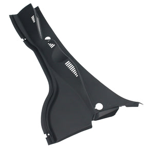 Black plastic coolant reservoir cover for Volkswagen Passat, left side mounting position, showing mounting clips and reinforced structure