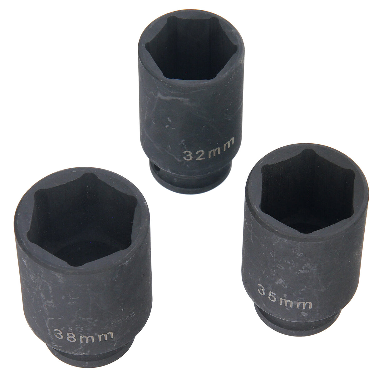 Bussole per chiave a percussione a 6 punte 1/2" - 29, 30, 31, 32, 33, 34, 35, 36, 38 mm