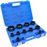 11-tlg. Spezial Einsatz Set Lösen Nutmuttern 22 - 75 mm Schlüssel Werkzeug 1/2"