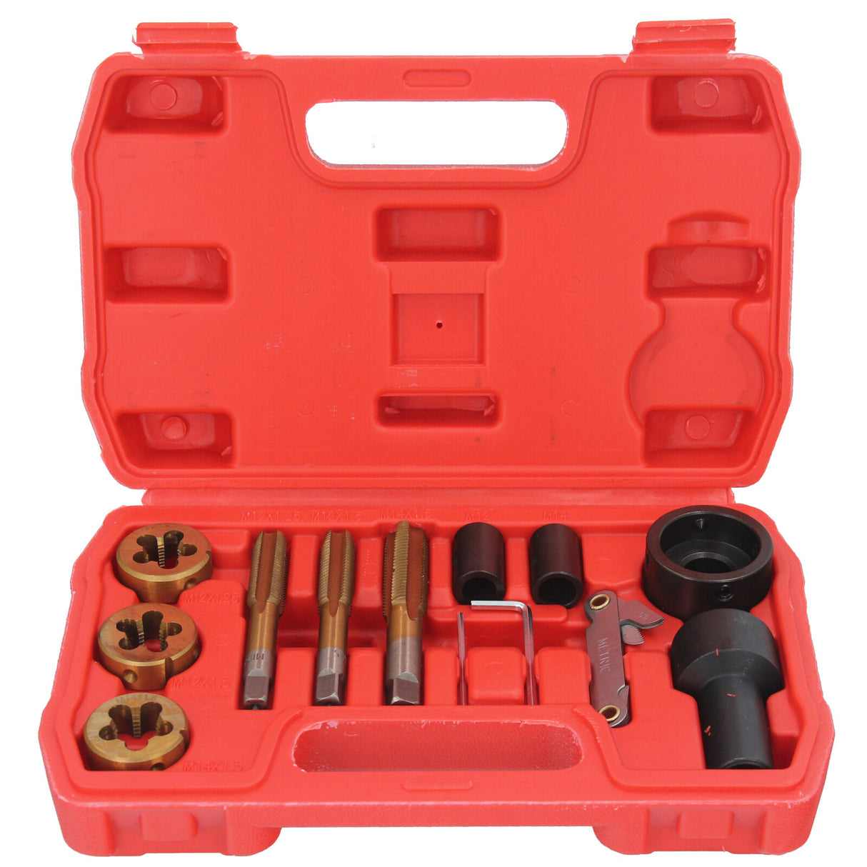 Gewindebohrer Schneideisen Reparatur Satz für Radmuttern und Bolzen 12-tlg