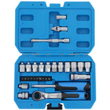 Set di chiavi a bussola da 29 pezzi, punte a cricchetto Torx multi-dente da 1/4 di pollice, dadi