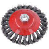 3/5/10 pièces BROSSE MÉTALLIQUE BROSSE CÔNE M14 BROSSE À NŒUDS POUR MEULEUSE D'ANGLE 125 mm