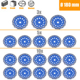 3/5/10 Diamant Schleiftopf Zweireihig Schleifteller Topfscheibe Beton Ø 180mm