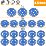 Disque de meulage diamanté 3/5/10 à double rangée pour meule à béton Ø 230 mm