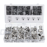 Coffret d'assortiment d'écrous à riveter ALU, jeu d'écrous à riveter aveugles, 155 pièces, M3-M12