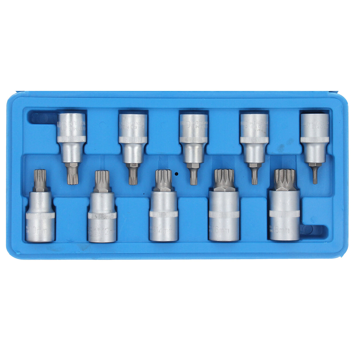 GEPCO Profi Steckschklüssel-Satz 1/2" Innen Vielzahn Nüsse M4-M18 Steck Nuss Set