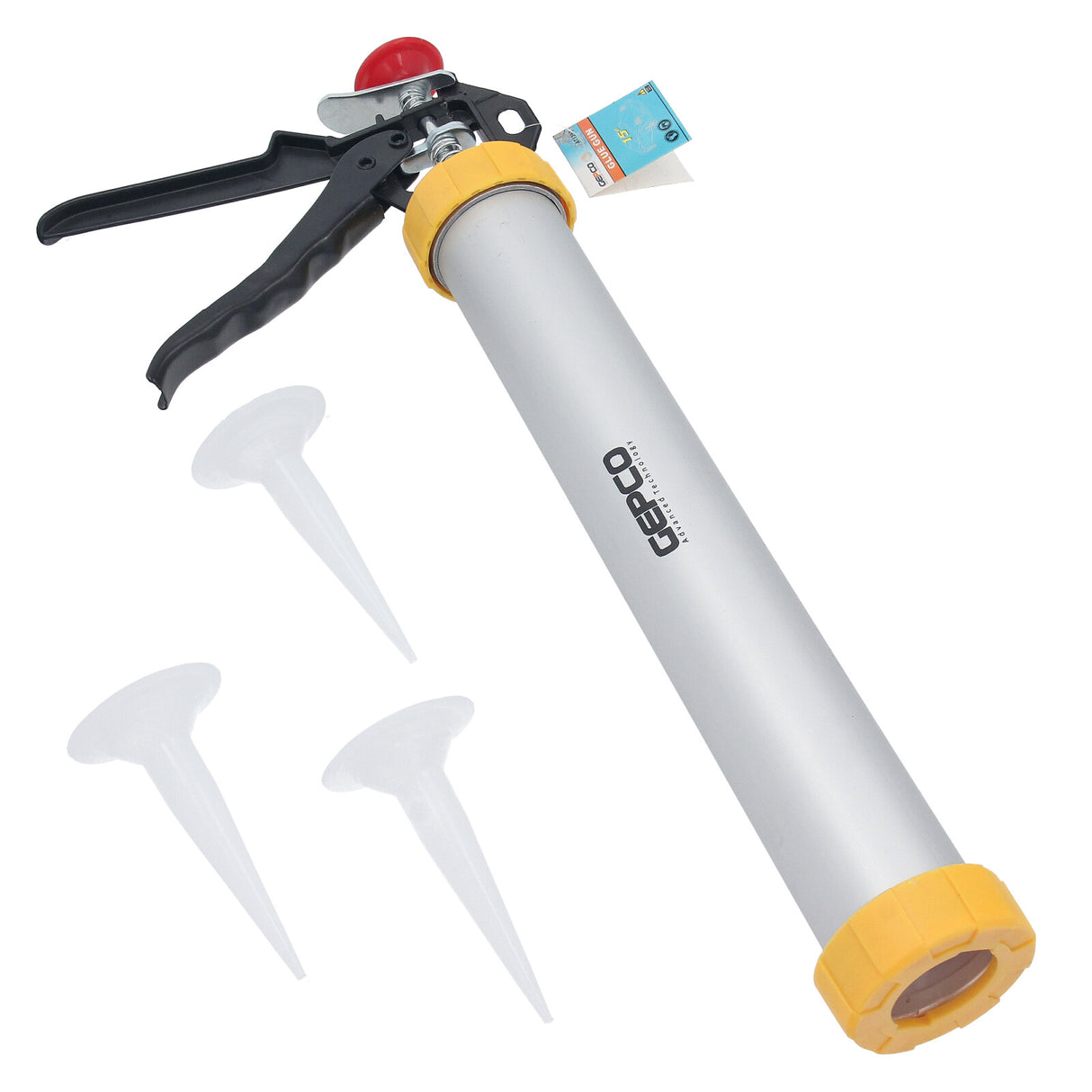 Pistola per cartucce GEPCO in alluminio da 600 ml, siringa per silicone, pistola per silicone, pressa per cartucce