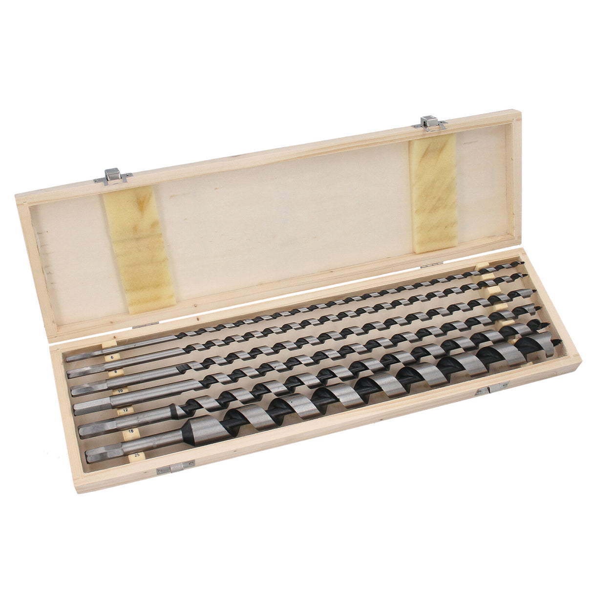 6tlg Set Holzbohrer Spiralbohrer Schlangenbohrer Durchmesser 6-25mm Länge 460 mm