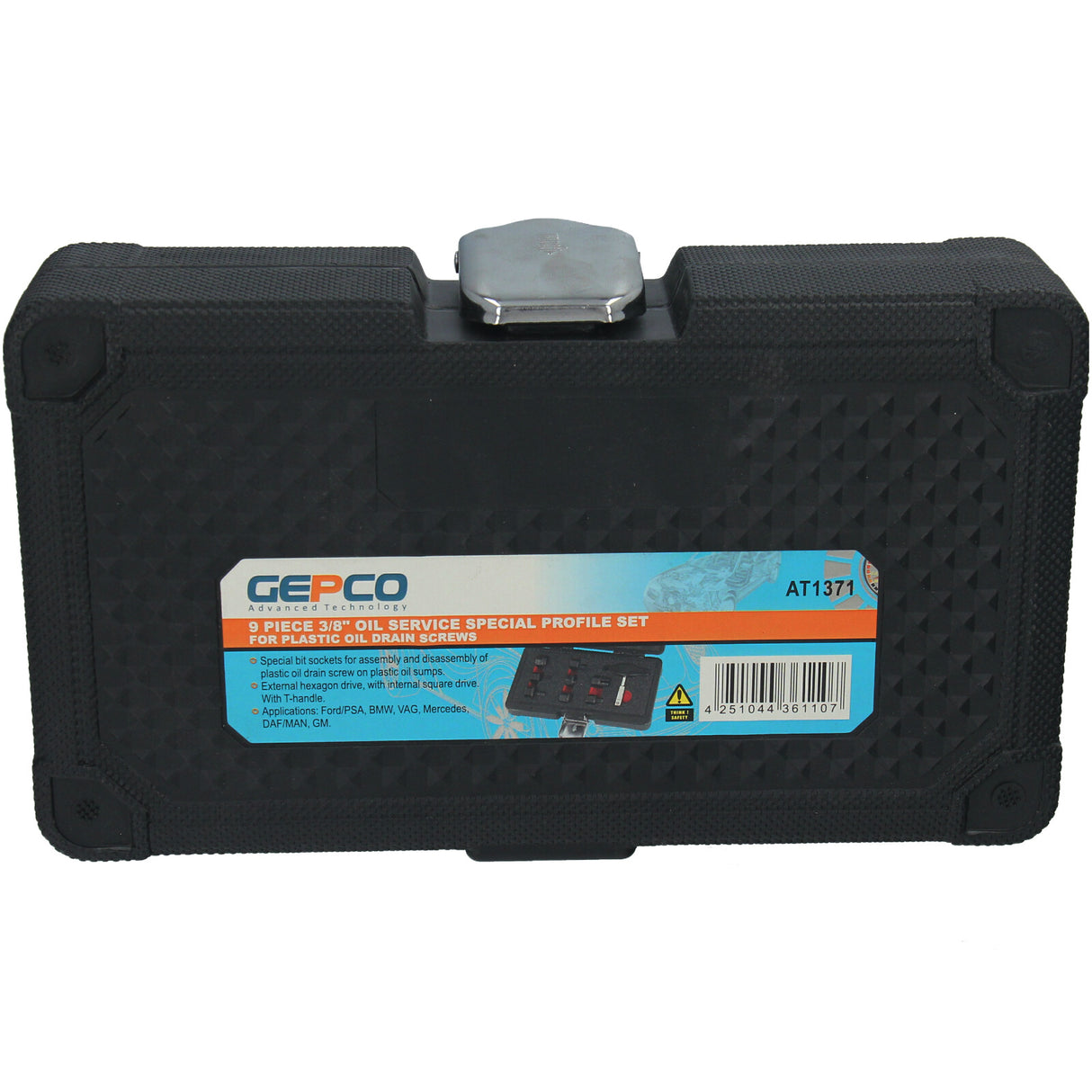 GEPCO 3/8" Öldienst-Spezialprofil-Satz für Kunststoff-Ölablassschrauben 9-tlg für Ford